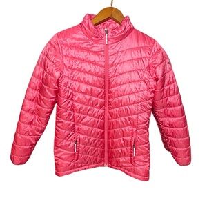Columbia Omni Heat Puffer Jacket Women's Large Pink Winter Coat